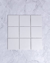 Bridges Ivory Unglazed Full Body Porcelain Square Mosaic Tile 97x97mm tile, view 2 - Tile Touch