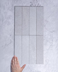 Arkiquartz Artic Stone Look Italian Brick Subway Tile 75x300mm tile, view 1 - Tile Touch