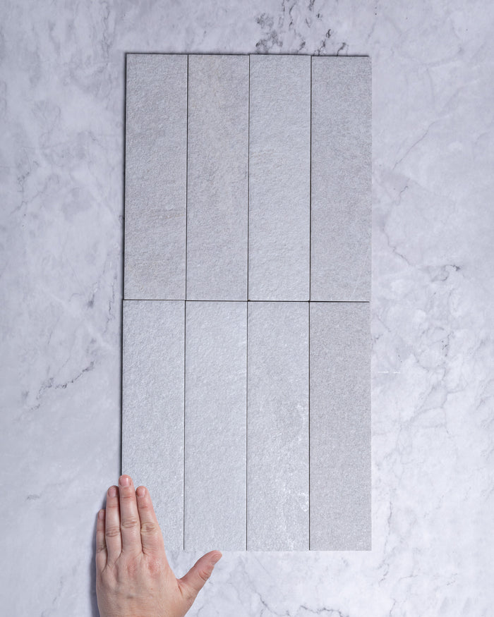 Arkiquartz Artic Stone Look Italian Brick Subway Tile 75x300mm tile, view 1 - Tile Touch