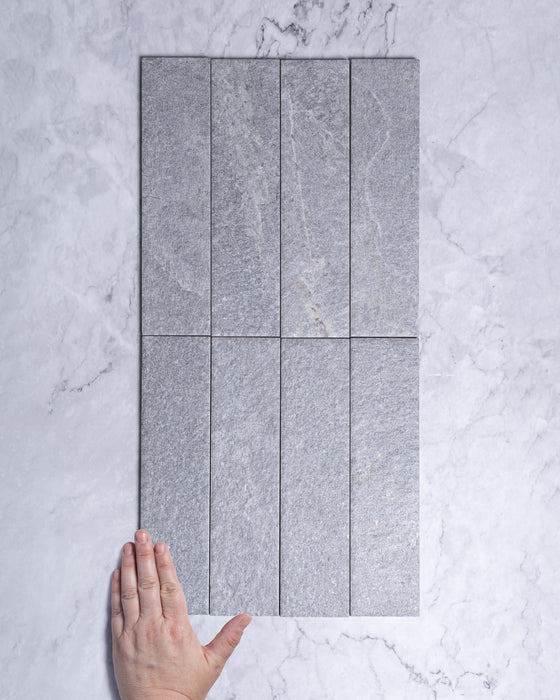 Arkiquartz Titanium Stone Look Italian Brick Subway Tile 75x300mm