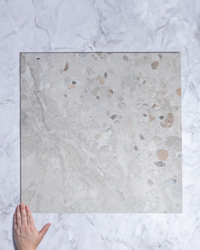 I Cocci Siciliani Grigio Italian Terrazzo Matt Porcelain Tile 604x604mm