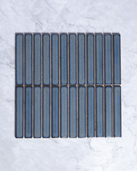 Kalana Kit Kat Finger Tarnished Grey Blue Finger Mosaic Tile tile, view 2 - Tile Touch