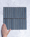 Kalana Kit Kat Finger Tarnished Grey Blue Finger Mosaic Tile