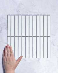 Kalana Kit Kat Finger Bone White Finger Mosaic Tile tile, view 1 - Tile Touch