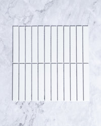 Kalana Kit Kat Finger White Matt Mosaic Tile tile, view 2 - Tile Touch