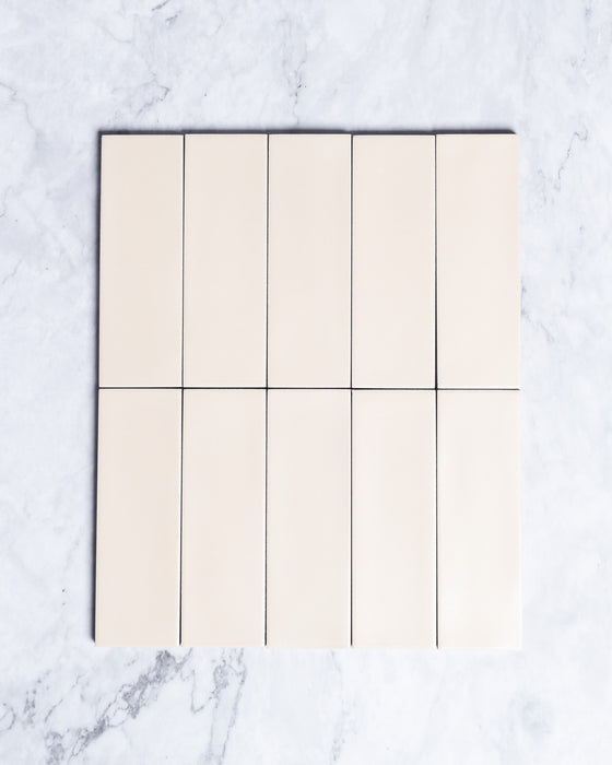 Kent Italian Matt Tile Bone White 50x100mm
