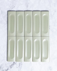 Kent Italian Matt Tile Sage Green 50x150mm 3D tile, view 2 - Tile Touch