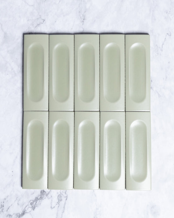 Kent Italian Matt Tile Sage Green 50x100mm 3D