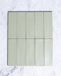 Kent Italian Matt Tile Sage Green 50x150mm tile, view 2 - Tile Touch