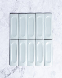 Kent Italian Matt Tile Sky Blue 50x150mm 3D tile, view 2 - Tile Touch