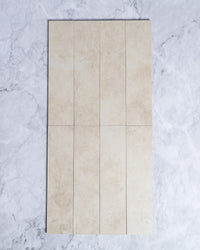 Kippax Beige Travertine Look Porcelain Subway Tile 75x300