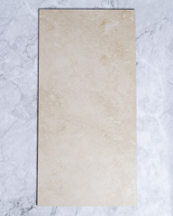 Kippax Beige Travertine Look Porcelain Tile 300x600