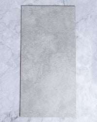 Kippax Silver Travertine Look Porcelain Tile 300x600mm tile, view 2 - Tile Touch