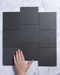Laia Spanish Square Matt Porcelain 123x123mm Charcoal tile, view 1 - Tile Touch
