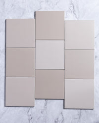 Laia Spanish Square Matt Porcelain 123x123mm Latte Brown tile, view 2 - Tile Touch