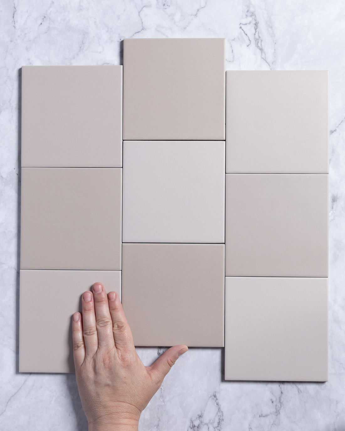 Laia Spanish Square Matt Porcelain 123x123mm Latte Brown tile, view 1 - Tile Touch