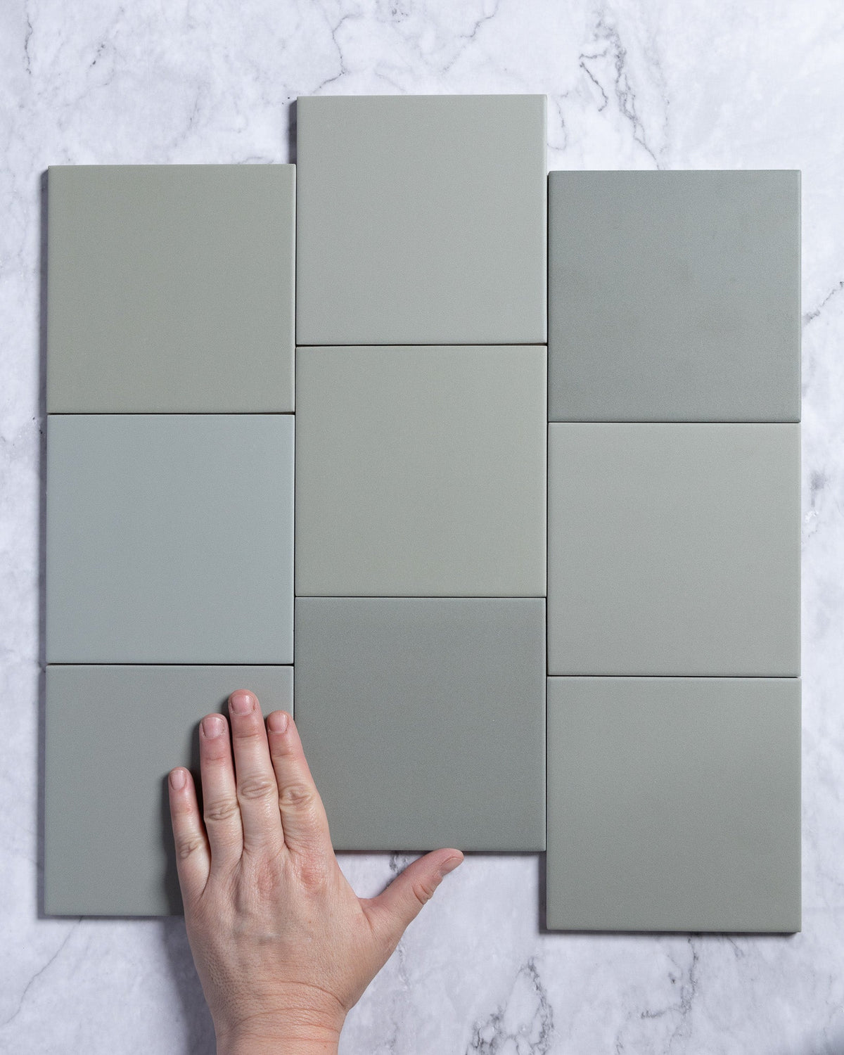 Laia Spanish Square Matt Porcelain 123x123mm Sage