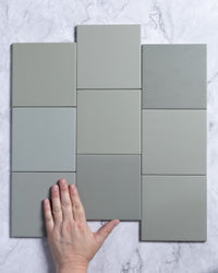 Laia Spanish Square Matt Porcelain 123x123mm Sage tile, view 1 - Tile Touch
