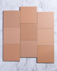 Laia Spanish Square Matt Porcelain 123x123mm Terracotta tile, view 2 - Tile Touch