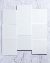 Laia Spanish Square Matt Porcelain 123x123mm White tile, view 2 - Tile Touch