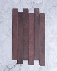 Lazer Brick Look Italian Porcelain Tile 48x450mm Burgundy tile, view 2 - Tile Touch