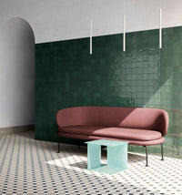 Ligato Emerald Green Gloss Square Mosaic 100 x 100mm tile, view 3 - Tile Touch