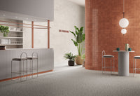 Ligato Terra Orange Gloss Square Mosaic 100 x 100mm tile, view 3 - Tile Touch