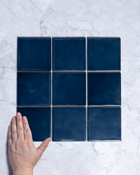 Ligato Blue Gloss Square Mosaic 100 x 100mm