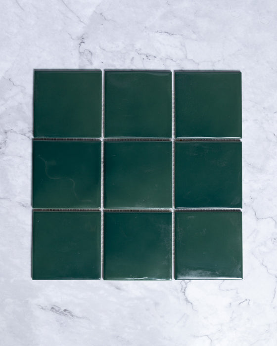 Ligato Emerald Green Gloss Square Mosaic 100 x 100mm