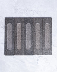 London Mini Bricks Italian Porcelain Tile 60x240mm Black Décor tile, view 2 - Tile Touch