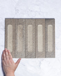 London Mini Bricks Italian Porcelain Tile 60x240mm Moss Green Décor tile, view 1 - Tile Touch