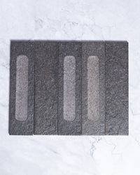 London Mini Bricks Italian Porcelain Tile 60x240mm Black Décor tile, view 3 - Tile Touch