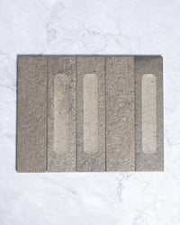 London Mini Bricks Italian Porcelain Tile 60x240mm Moss Green Décor tile, view 3 - Tile Touch