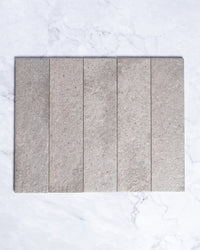 London Mini Bricks Italian Porcelain Tile 60x240mm Smoke tile, view 2 - Tile Touch