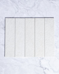 London Mini Bricks Italian Porcelain Tile 60x240mm White tile, view 2 - Tile Touch
