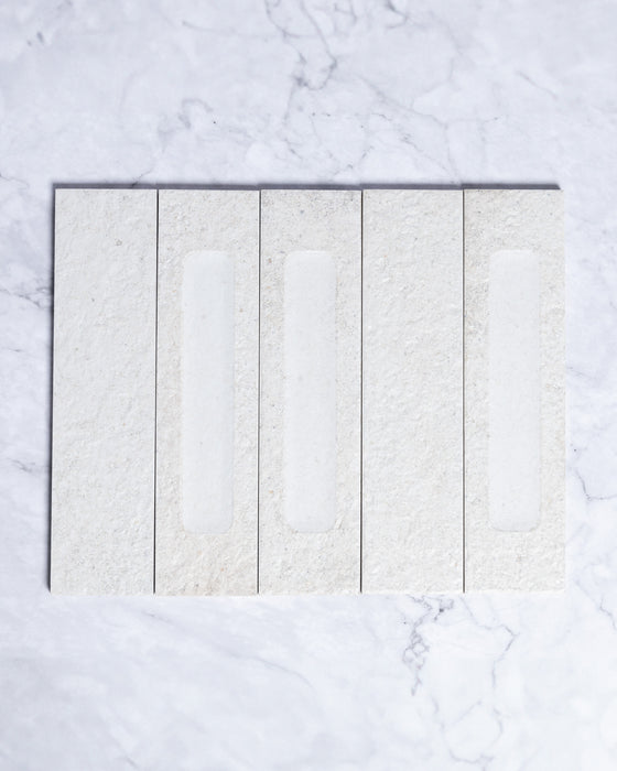 London Mini Bricks Italian Porcelain Tile 60x240mm White