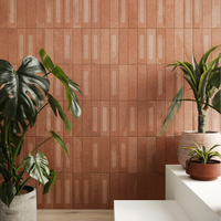 London Mini Bricks Italian Porcelain Tile 60x240mm Rose Décor tile, view 4 - Tile Touch