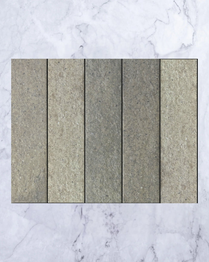 London Mini Bricks Italian Porcelain Tile 60x240mm Moss Green