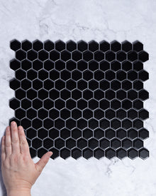 Lucas Mini Black Matt Hexagon Mosaic