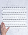 Lucas Mini White Matt Hexagon Mosaic