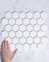 Lucas Small White Gloss Hexagon Mosaic