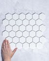 Lucas Small White Matt Hexagon Mosaic