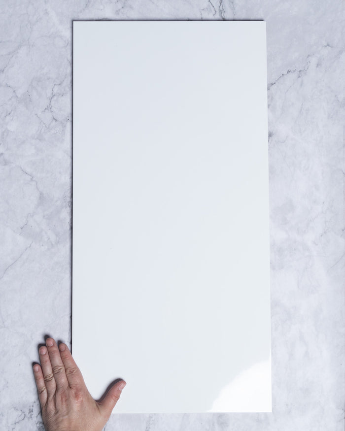 Lyons Pure White Ceramic Wall Tiles Gloss 300x600mm