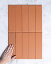 Mivo Dark Terracotta Italian Subway Matt 60x240mm