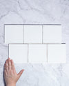 Kiko Square White Matt Ceramic Tile 152x152mm