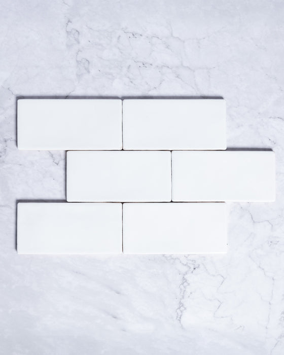 Kiko Subway White Matt Ceramic Tile 76x162mm