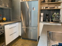 Osaka Grey-Blue Speckle Japanese Hand Glazed Large Finger Mosaics 45x195mm tile, view 4 - Tile Touch