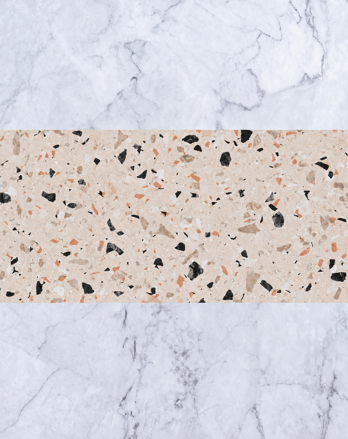 Desmond Coral Terrazzo Look Porcelain Tile 300x600mm tile - Tile Touch