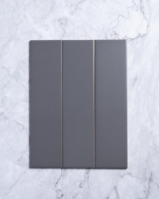 Polar Dark Grey Matt Subway Tile 75 x 300mm