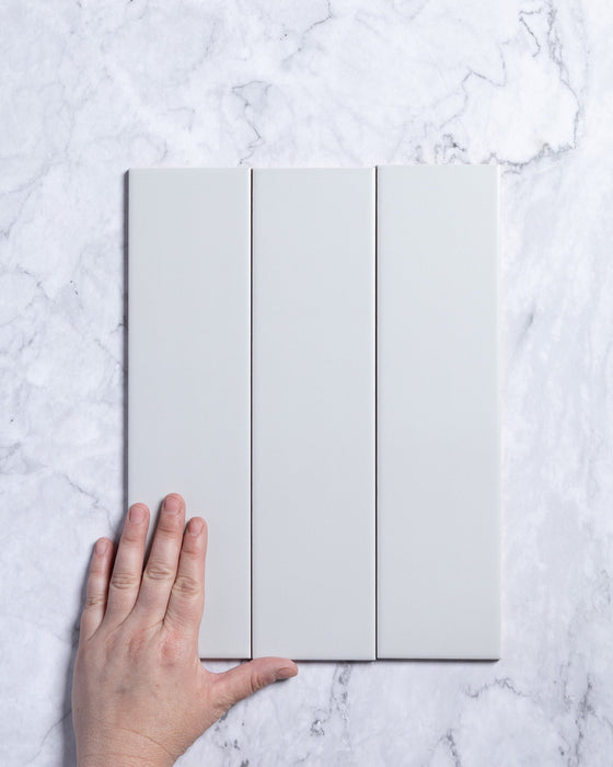 Polar Light Grey Matt Subway Tile 75 x 300mm